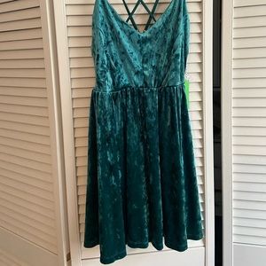 Velour mini dress